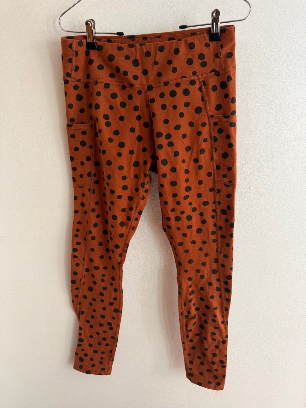 Pact Women’s Rust Orange Polka Dot Leggings